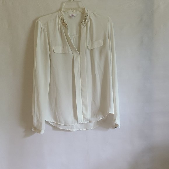 Candie's White blouse size M - Picture 1 of 6